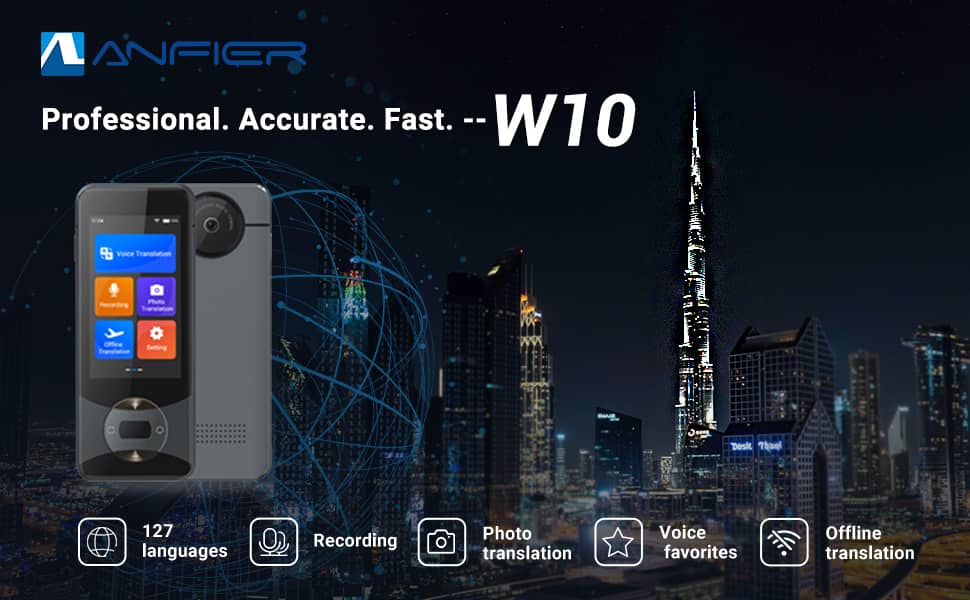 دستگاه مترجم زبان صوتی هوشمند Anfier مدل  W10